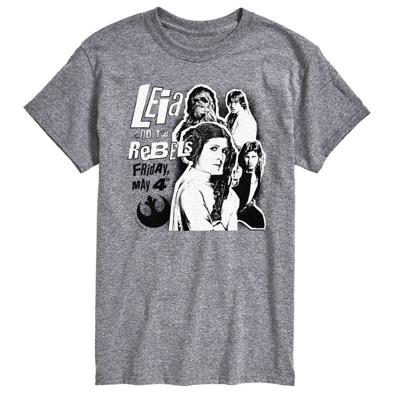 アニメキャラクター レディース トップス Tシャツ トール グラフィック Licensed Character Big & Tall Star Wars Leia & The Rebels Graphic Tee Athletic Heather ヘザー