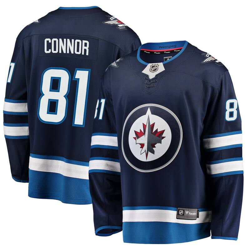 ファナティクス レディース トップス Tシャツ ジャージー Men's Fanatics Kyle Connor Navy Winnipeg Jets Breakaway Replica Jersey Jts Navy ネイビー