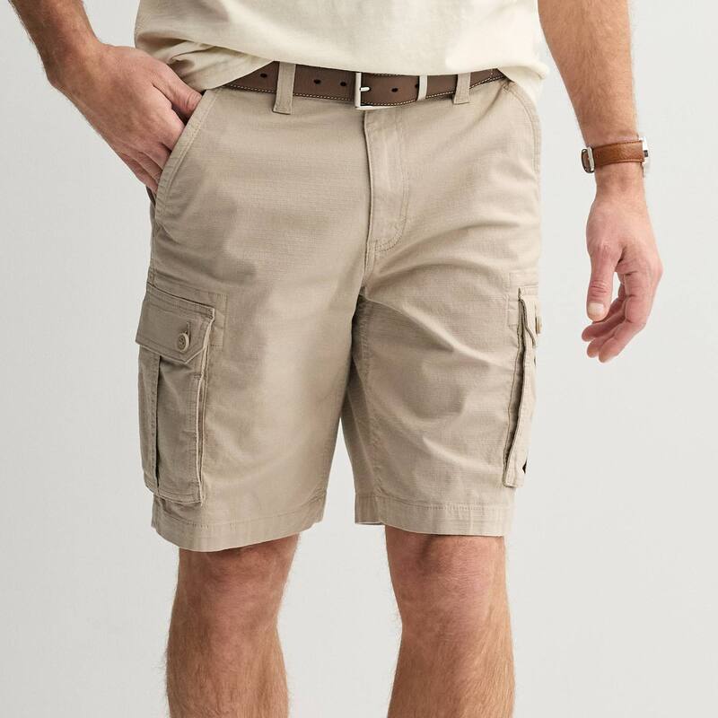 ソノマ レディース ボトムス ハーフパンツ・ショーツ ショートパンツ Men'sonoma Goods For Life 10-Inch FLEXWEAR Cargo Shorts Khaki Ripstop カーキ|ReVida 店