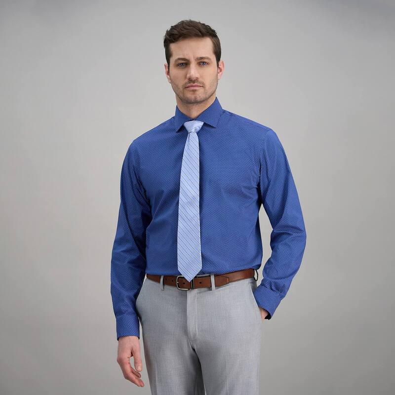ハガー レディース トップス プルオーバー Men\u0027s Haggar Wrinkle Free Classic Dresshirt Navy Geo 米国海軍