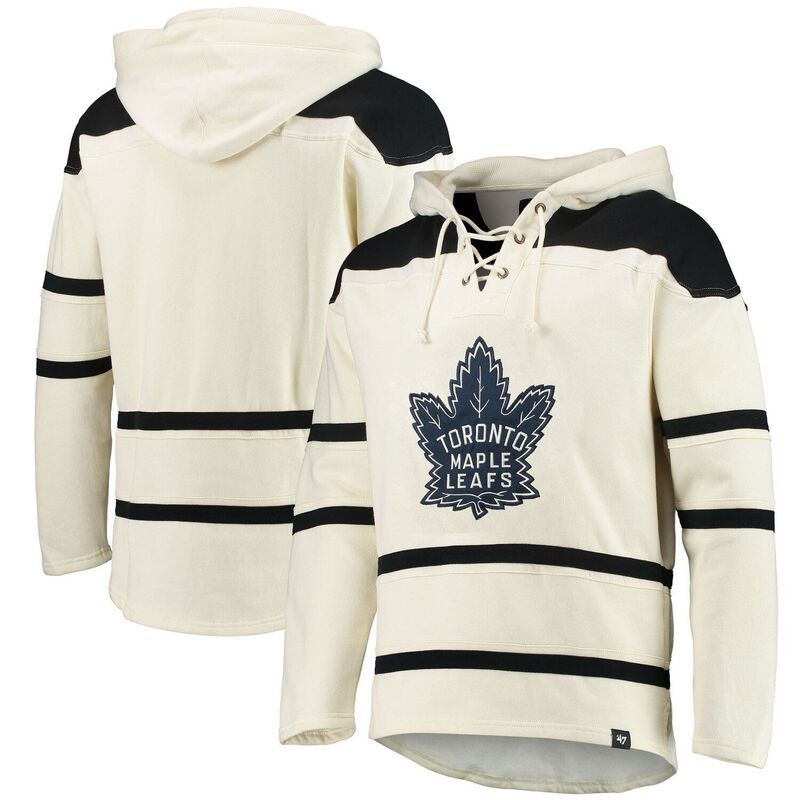 フォーティセブンブランド レディース トップス プルオーバー スピード競技 パーカー 47 Brand Men\u0027s \u002747 Cream Toronto Mapleafsuperior Lacer Hoodie Mpl Beige ベージュ