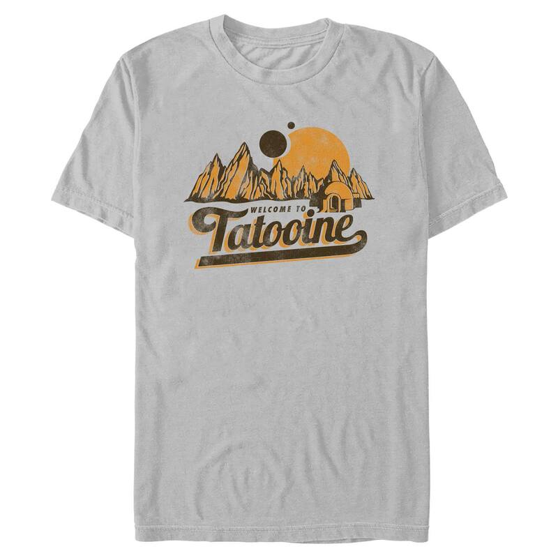スター ウォーズ レディース トップス Tシャツ グラフィック Men'star Wars Welcome To Tatooine Graphic Tee Silver シルバー