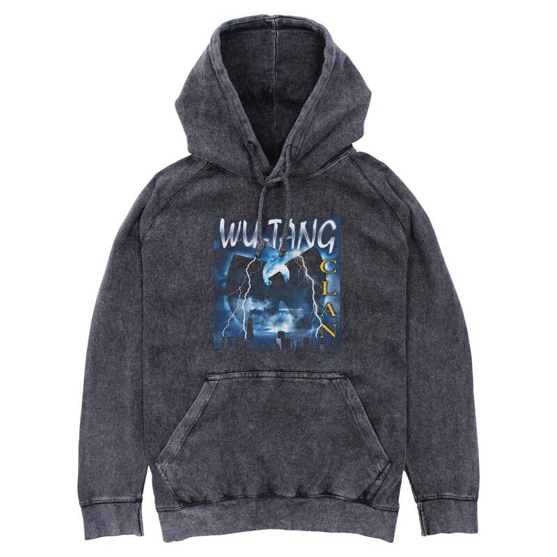 アニメキャラクター レディース トップス Tシャツ パーカー グラフィック Licensed Character Men's Wu-Tang Clan City Mineral Wash Graphic Hoodie Black ブラック