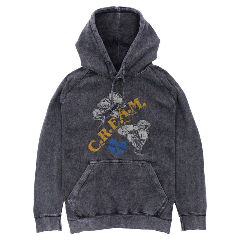 アニメキャラクター レディース トップス Tシャツ パーカー グラフィック Licensed Character Men's Wu-Tang Creamineral Wash Graphic Hoodie Black ブラック