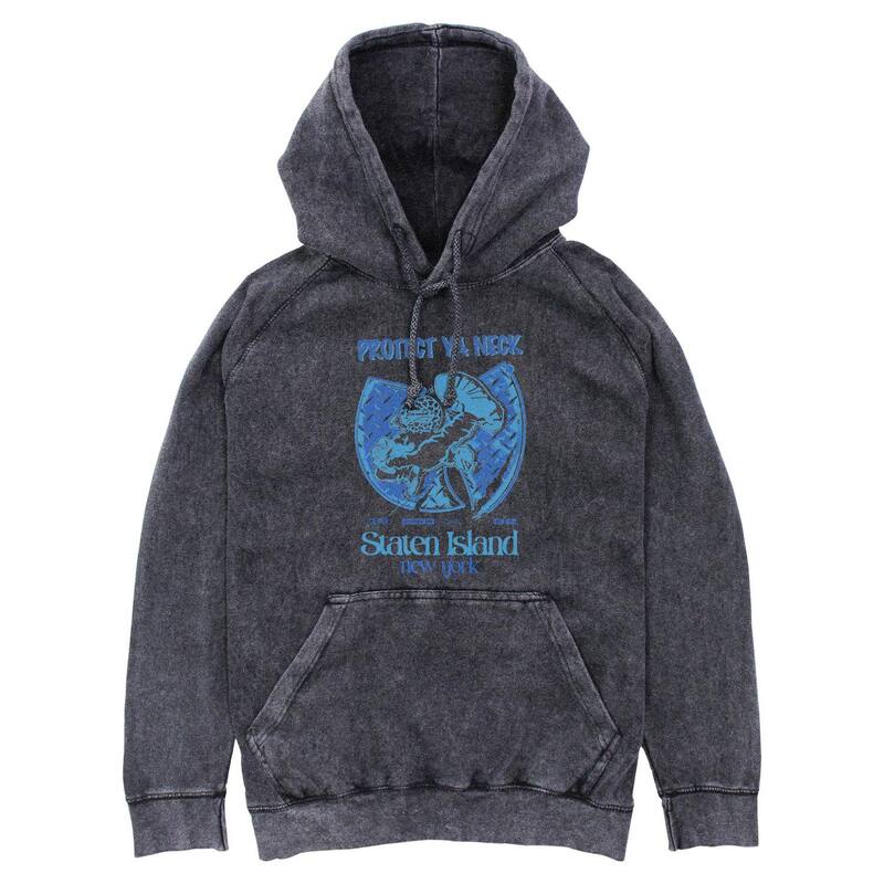 アニメキャラクター レディース トップス Tシャツ パーカー グラフィック Licensed Character Men's Wu-Tang Protect Ya Neck Mineral Wash Graphic Hoodie Black ブラック 12,565円