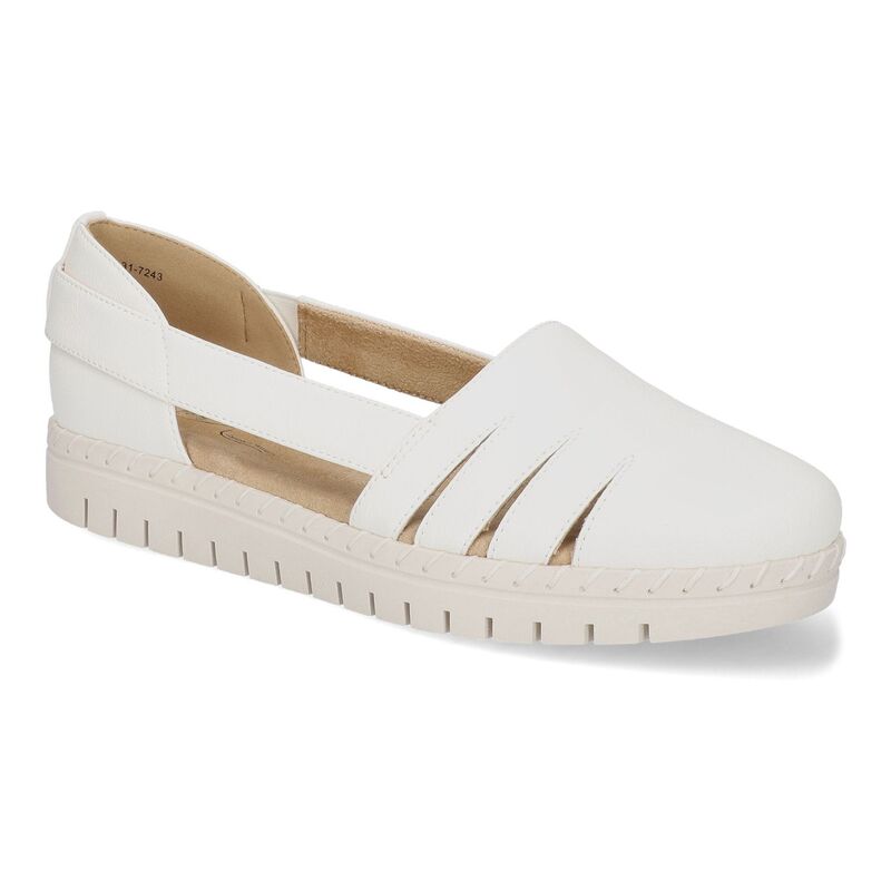 イージーストリート レディース シューズ サンダル Easy Street Bugsy Women\u0027slip-On Shoes White 白いこと コンフォートサンダル-レディース靴
