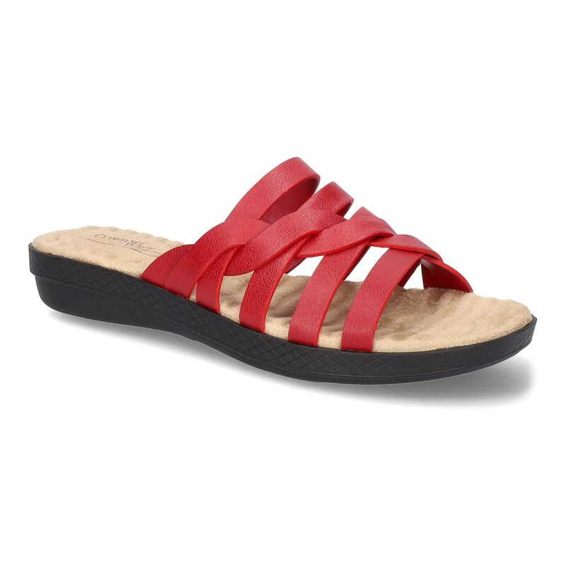 イージーストリート レディース シューズ サンダル Easy Street Sheri Women'slide Sandals Red レッド