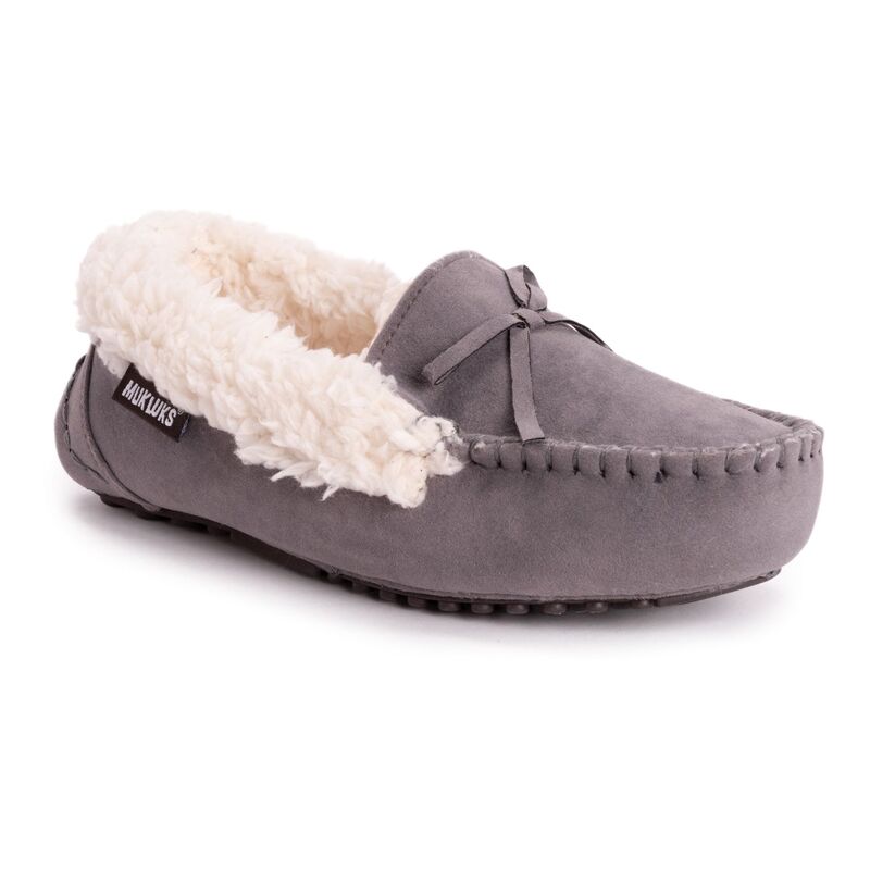 ムクルクス レディース シューズ サンダル MUK LUKS Jaylah Women's Moccasin Slippers Light Gray グレー|ReVida 店