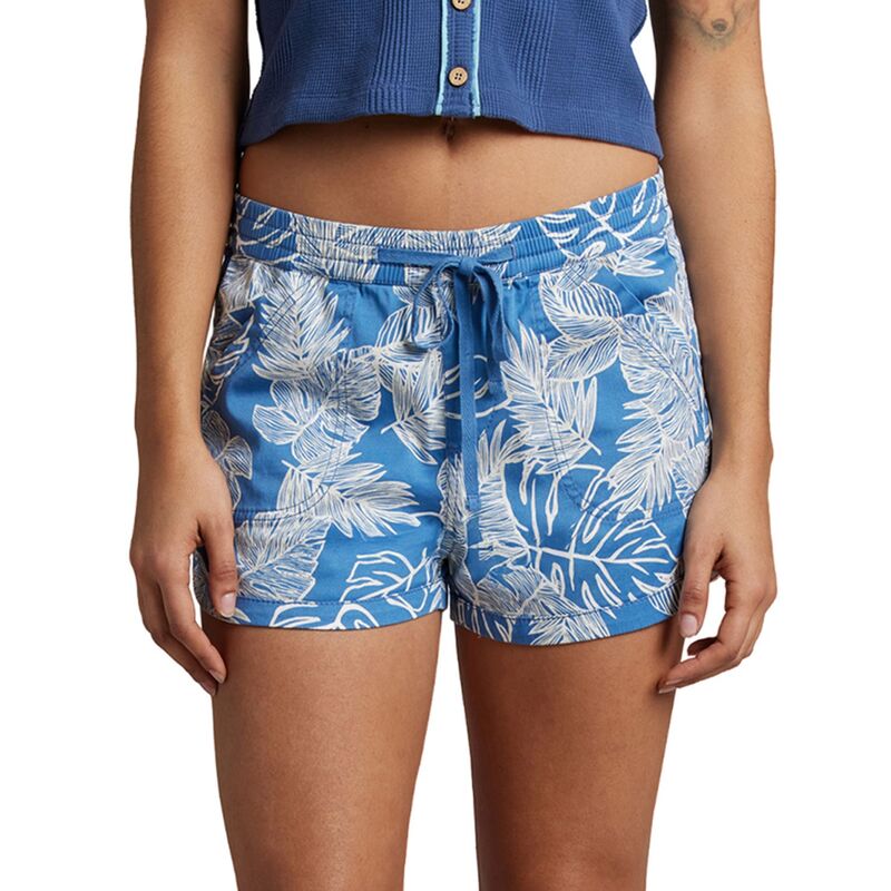 ユニオンベイ レディース ボトムス ハーフパンツ・ショーツ Tシャツ ショートパンツ Juniors' UNIONBAY Maribeth Sateen Shorts Oasis Palm Leaf