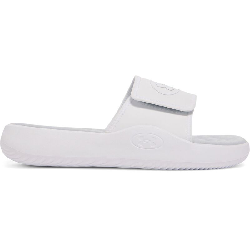 アンダーアーマー レディース シューズ サンダル Under Armour Ignite Pro Men's Cushioned Slide Sandals White Gray ホワイト｜ReVida 店