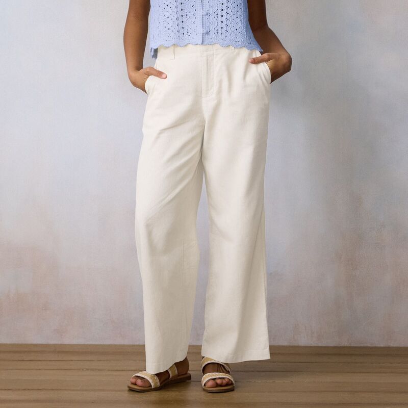 LC Lauren Conrad レディース ボトムス カジュアルパンツ Women's LC Lauren Conradrapey Elastic Back Trouser Pantstone White ホワイト｜ReVida 店