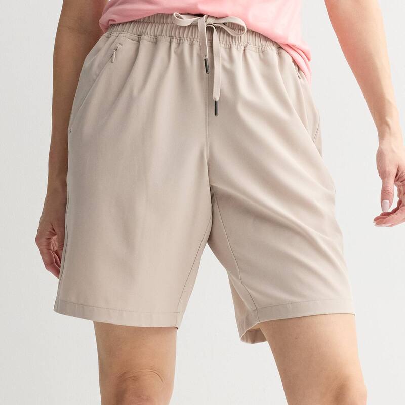 Tek Gear レディース ボトムス ハーフパンツ・ショーツ ショートパンツ Women Tek Gear Woven Bermuda Shorts Bailey Beige ベージュ