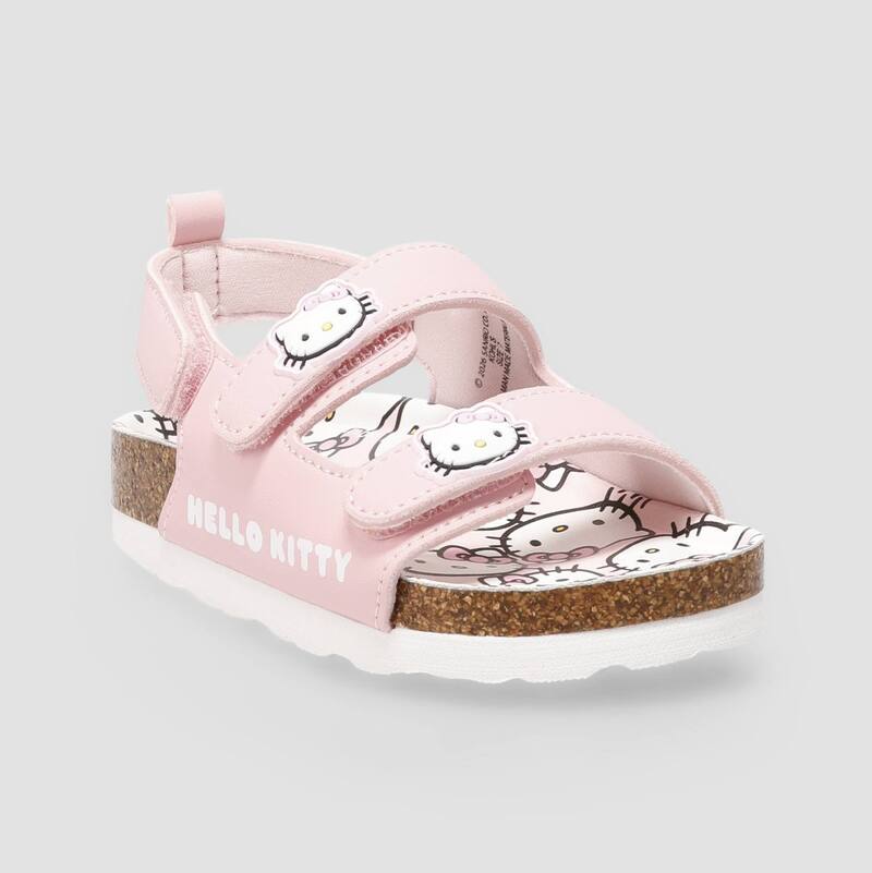 アニメキャラクター レディース シューズ サンダル Licensed Character Hello Kitty Toddler Girls Double-Strap Sandals Pink ピンク|ReVida 店
