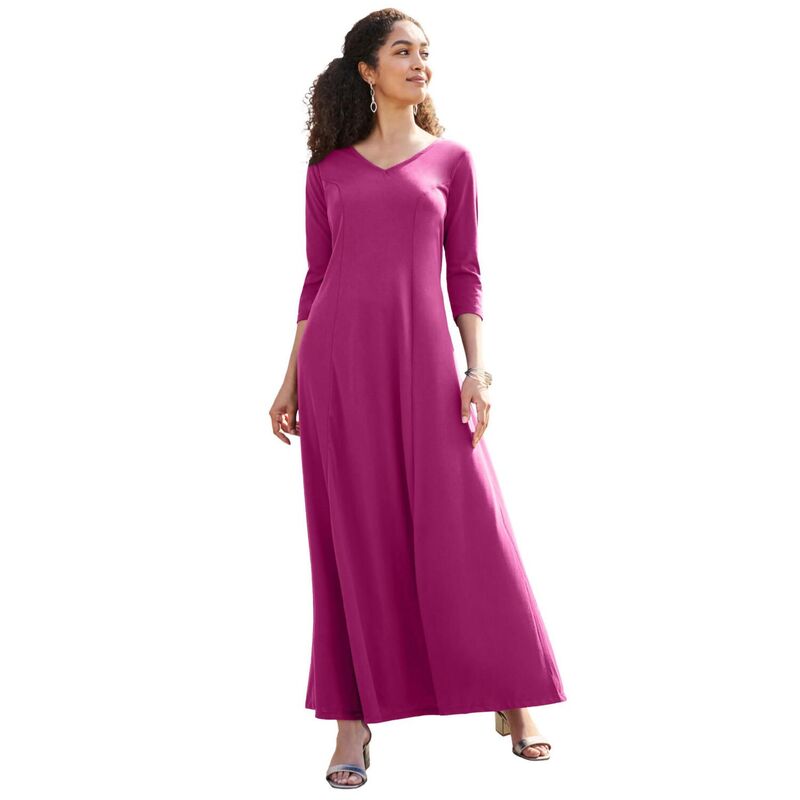 ジェシカ英国の首都 レディース トップス 衣装 つけ加える大きさ マキシ Jessica London Women\u0027s Plusize Double-V Maxi Dress Raspberry
