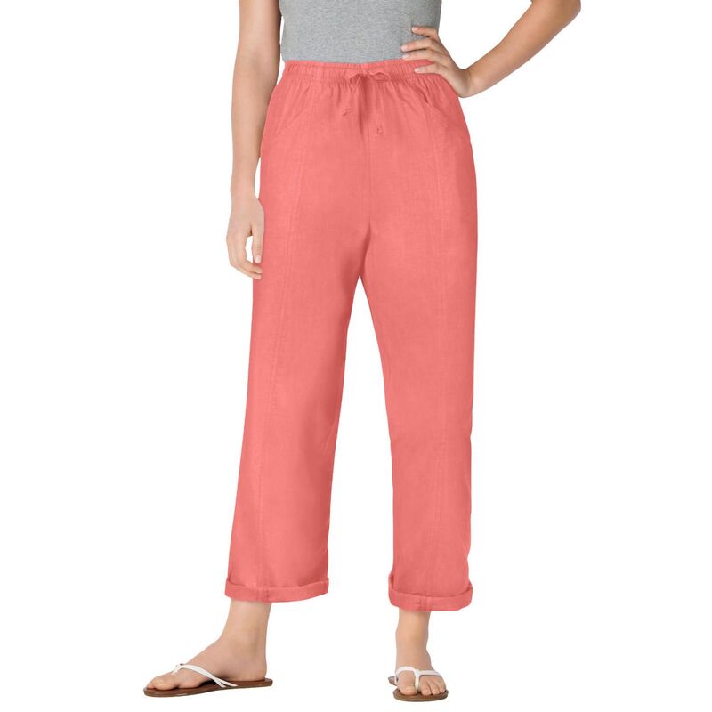 ウーマン ウィズイン レディース ボトムス カジュアルパンツ プラスサイズ Woman Within Plusize The Boardwalk Pant Sweet Coral コーラル