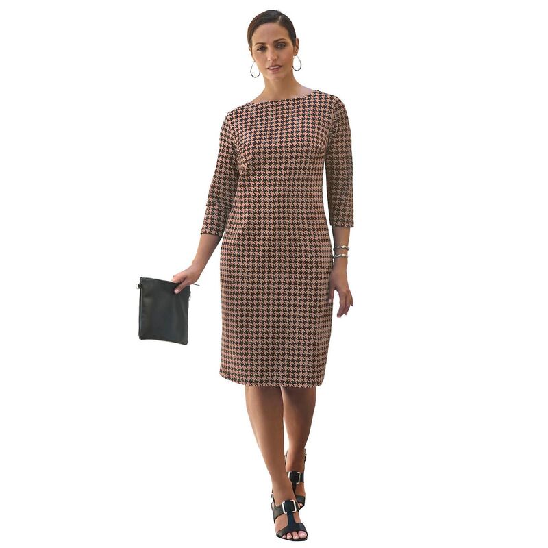 ジェシカロンドン レディース トップス ワンピース プラスサイズ コットン Jessica London Women's Plusize Stretch Cotton Boatneck Shift Dress Creamy Mocha モカ｜ReVida 店