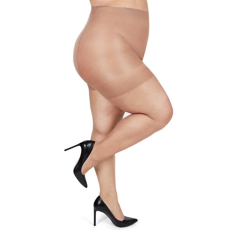 メモイ レディース アンダーウェア 靴下 プラスサイズ シアー シルク MeMoi Plusize Curvy Silky Sheer Control Topantyhose Beige ベージュ