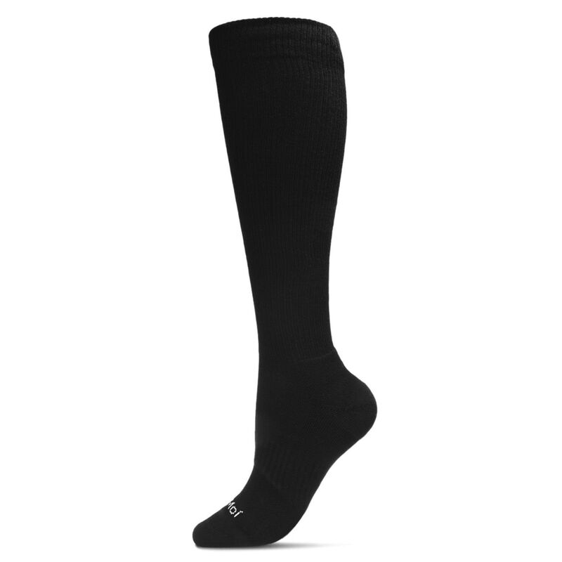 メモイ レディース アンダーお召しもの ソックス 綿織物 MeMoi Classic Athleticushion Sole Knee High Cotton Blend 15-20mmHgraduated Compression Socks Black 黒いこと