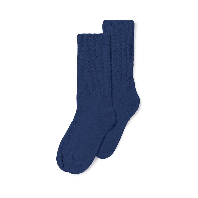 コンフォート チョイス レディース アンダーウェア 靴下 プラスサイズ Comfort Choice Women's Plusize 2-pack Open Weavextra Wide Socks Navy ネイビー