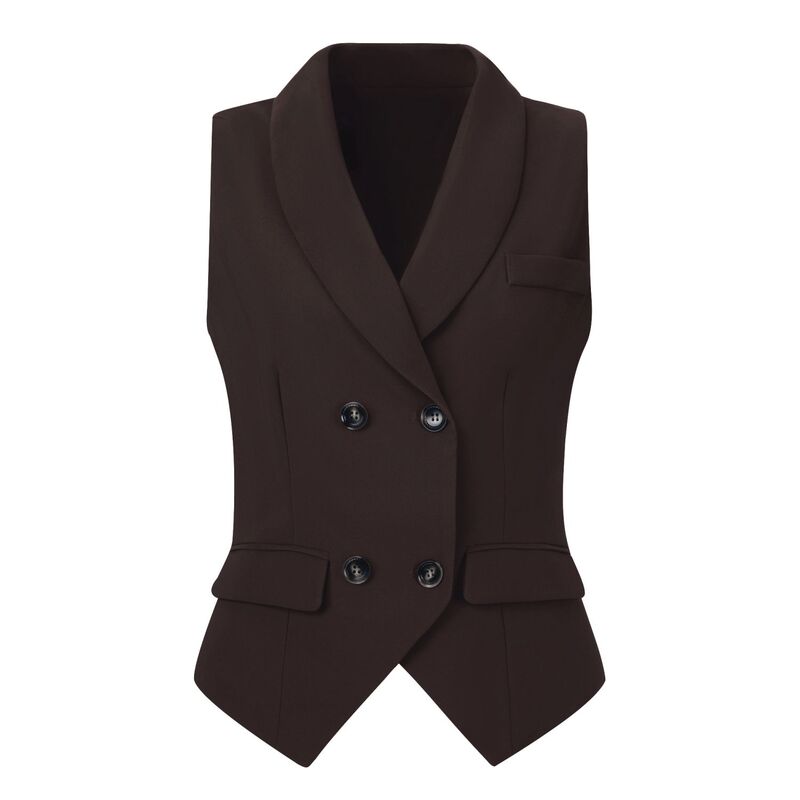 アレグラ ケー レディース アウター ジャケット・ブルゾン ノースリーブ コート ALLEGRA K Women'shawlapel Sleeveless Button Racerback Suit Waistcoat Coffee コーヒー|ReVida 店