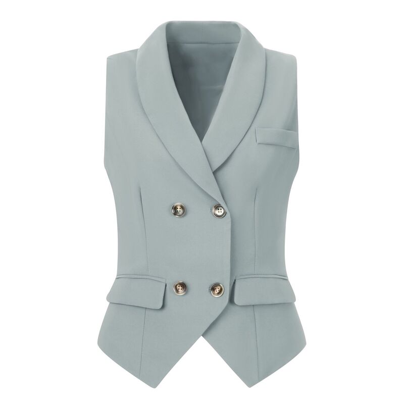 アレグラ ケー レディース アウター ジャケット・ブルゾン ノースリーブ コート ALLEGRA K Women'shawlapel Sleeveless Button Racerback Suit Waistcoat Gray グレー 11,684円