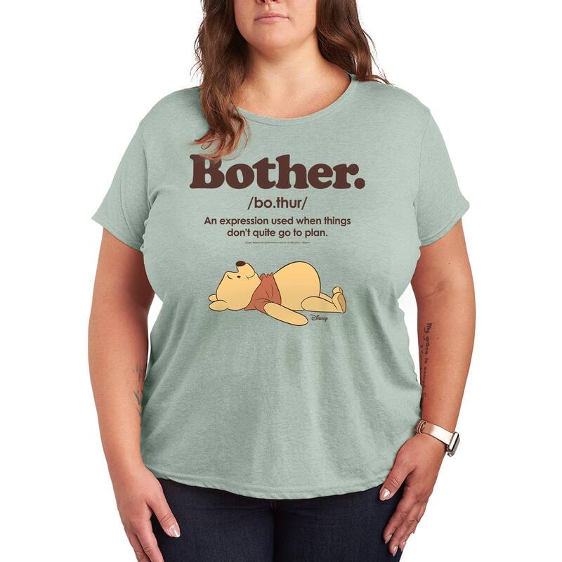 ディズニー レディース トップス Tシャツ プラスサイズ グラフィック Disney's Winnie The Pooh Plus Bother Graphic Tee Heather Sea Foam ヘザーTシャツ・カットソー