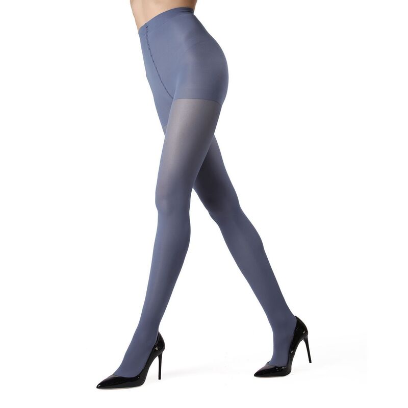 メモイ レディース アンダーお召しもの ソックス MeMoi Deep Glossemi-Opaque 40 D Tights Blue Smoke 雲煙