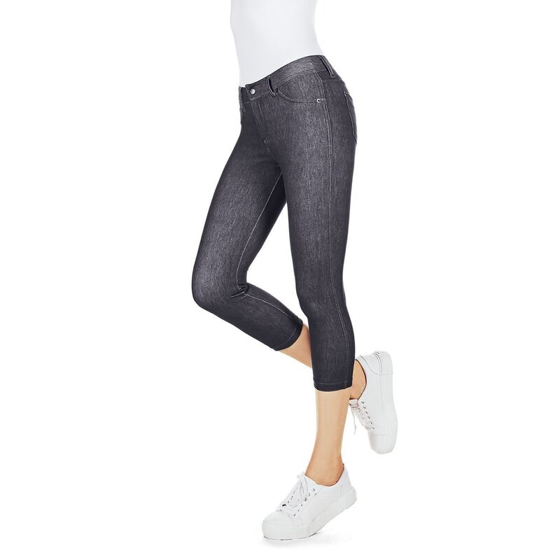メモイ レディース ボトムス 心地好いズボン下 綿織物 ジーンズ 旗がしら レギンス MeMoi Denim Zipper Capri Cotton Blend Jean Leggings Dark Wash ジーンズ