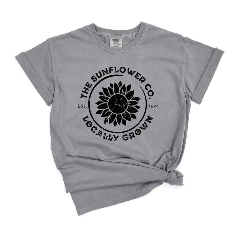 Simply Sage Market レディース トップス ティーシャツ Simply Sage Markethe Sunflower Company Garment Dyed Tees Grey 薄墨色 Tシャツ・カットソー-トップス-レディースファッション