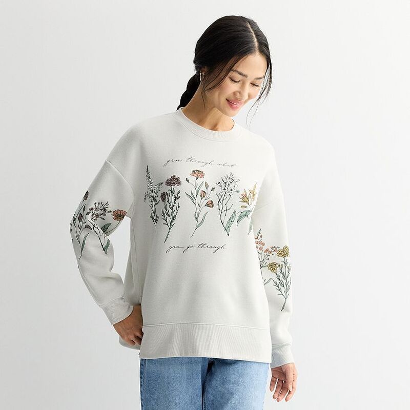 アンブランデッド レディース トップス Tシャツ スウェット グラフィック Unbranded Women ’ s Grow Flowers Graphic Pullover Sweatshirt No Color