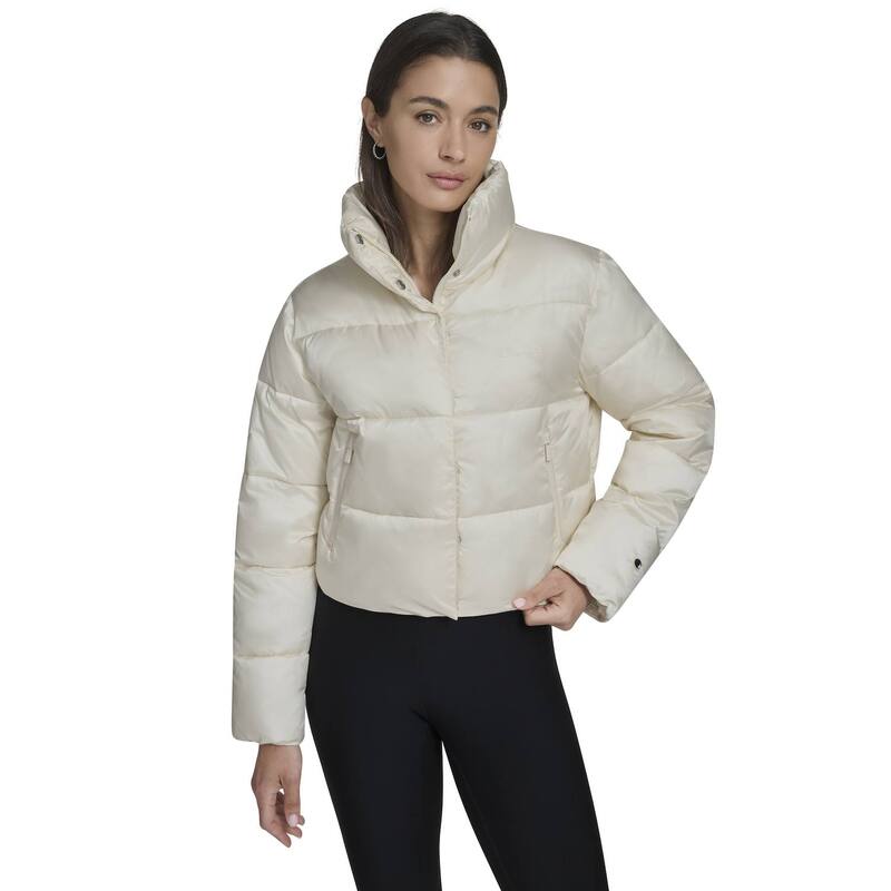 チャンピオン レディース アウター ジャケット・ブルゾン クロップド Juniors' Champion Cropped Puffer Jacket White ホワイト