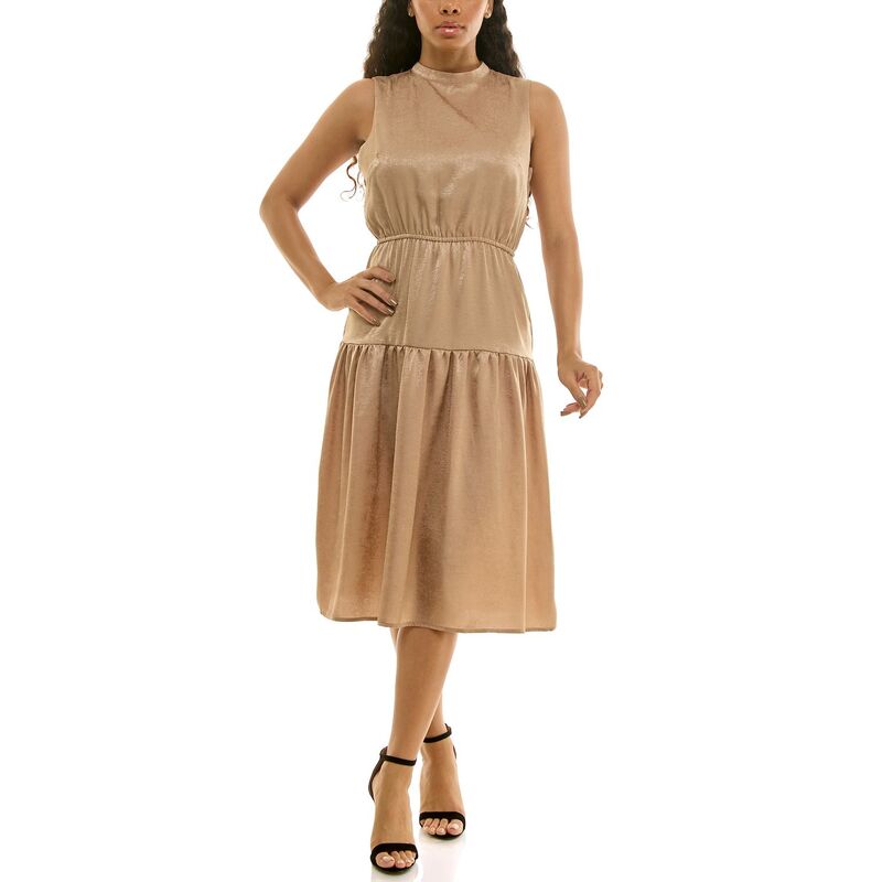 ニナレオナルド レディース トップス ワンピース ノースリーブ Women's Nina Leonard Sleeveless Dress with Back Bow Ivory アイボリー