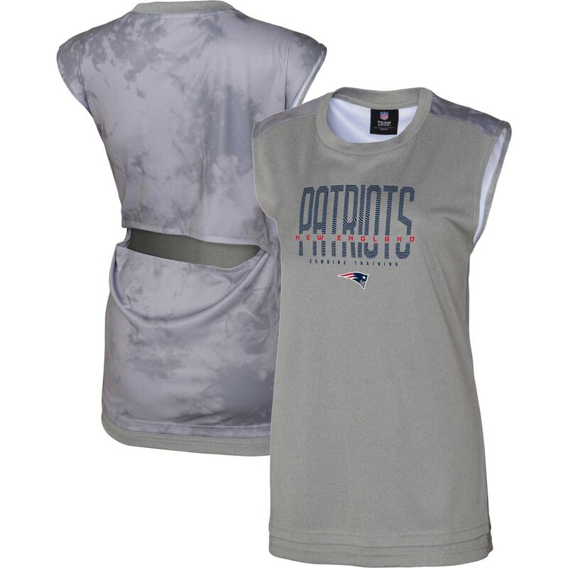 アウタースタッフ レディース トップス ティーシャツ Outerstuff Women\u0027s Gray New England Patriots No Sweatank Topat Grey 薄墨色 Tシャツ・カットソー-レディースファッション