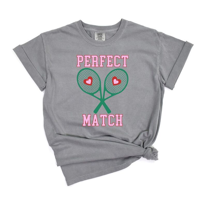 Simply Sage Market レディース トップス ティーシャツ Simply Sage Market Perfect Match Tennis Garment Dyed Tees Grey 薄墨色 レディースファッション-Tシャツ・カットソー-トップス