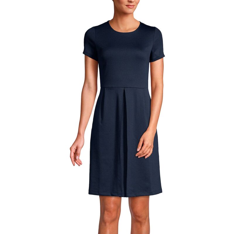 ランズエンド レディース トップス ワンピース ミニ Women's Lands' End School Uniform Short Sleeve Ponte Mini Dress Classic Navy ネイビー 8,745円