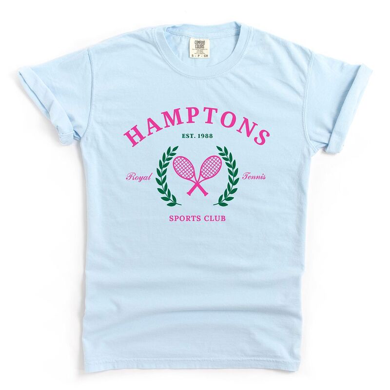 Simply Sage Market レディース トップス ティーシャツ Simply Sage Market Hamptonsports Club Tennis Garment Dyed Tees Chambray トップス-Tシャツ・カットソー-レディースファッション