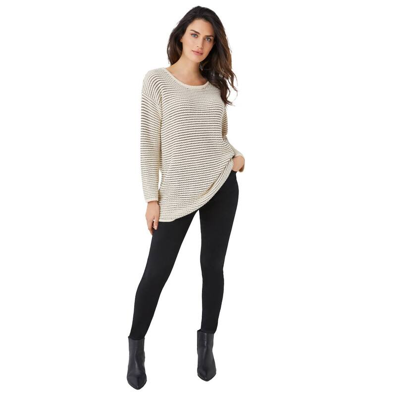 Ellos レディース アウター ニット・セーター プラスサイズ ellos Plusize Chunky Knit Sweater Oatmeal オートミール