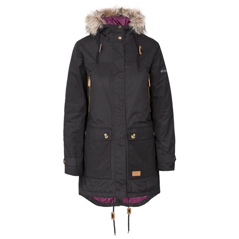 トレスパス レディース アウター ジャケット・ブルゾン パーカー Trespass Womens/Ladies Clea Waterproof Parka Black ブラック