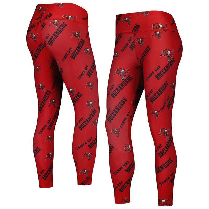 アンブランデッド レディース ボトムス カジュアルパンツ プリント レギンス Unbranded Women's Conceptsport Red Tampa Bay Buccaneers Breakthrough Allover Print Lounge Leggings Buc Red レッド