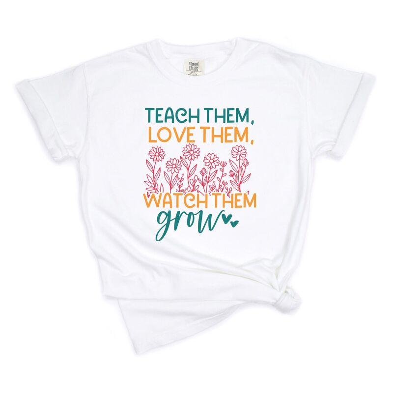 Simply Sage Market レディース トップス ティーシャツ Simply Sage Market Watch Them Grow Flower Garden Garment Dyed Tee White 白いこと レディースファッション-Tシャツ・カットソー