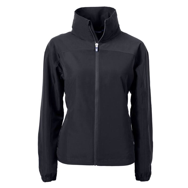 切断機アンドうしろ側 レディース アウター 上衣・上衣 編み物 Cutter \u0026 Buck Charter Eco Knit Recycled Womens Full-Zip Jacket Black 黒いこと