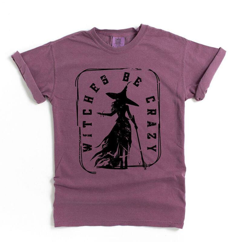 Simply Sage Market レディース トップス ティーシャツ Simply Sage Market Witches Be Crazy Rectangle Garment Dyed Tee Berry サルヴィア トップス-Tシャツ・カットソー-レディースファッション