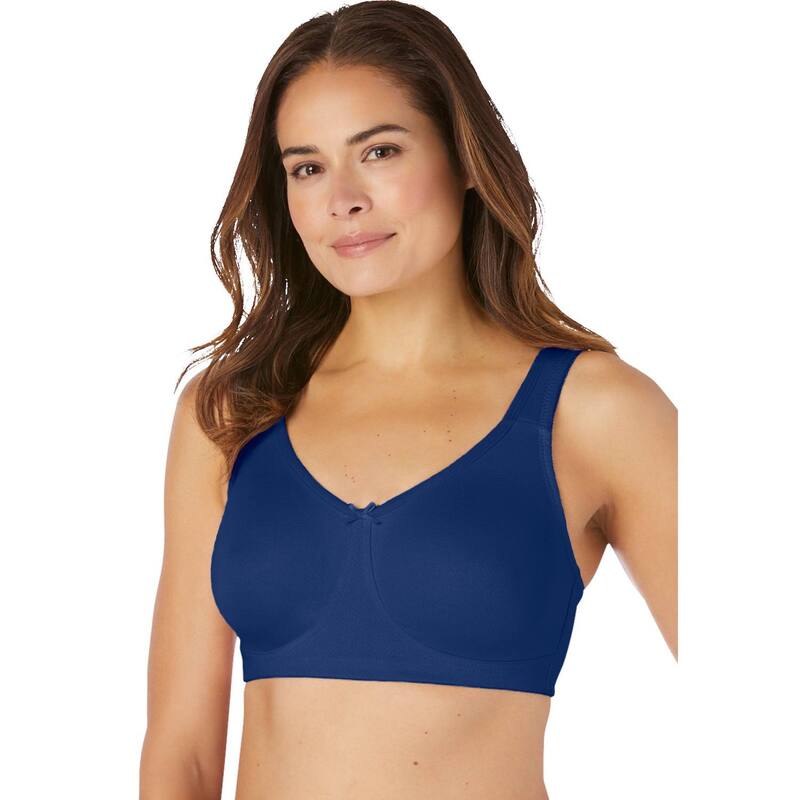 コンフォート チョイス レディース アンダーウェア ブラジャー プラスサイズ Tシャツ Comfort Choice Women's Plusize Breathe Wirefree T-shirt Bra Evening Blue ブルー
