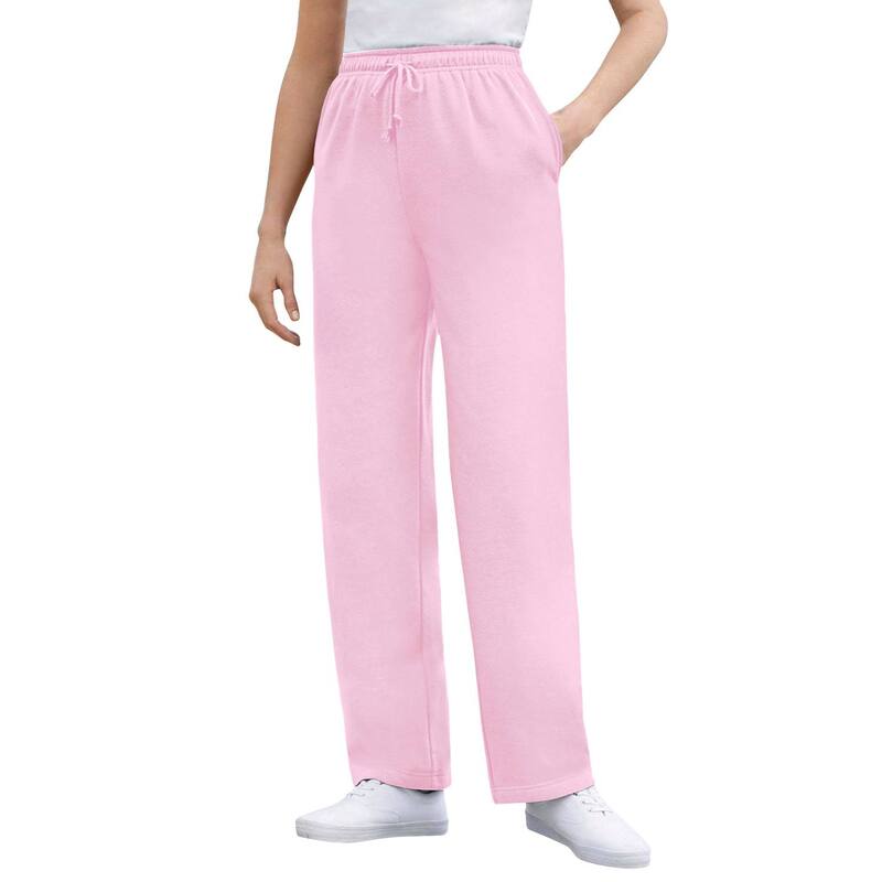 ウーマン ウィズイン レディース ボトムス カジュアルパンツ プラスサイズ スウェットパンツ フリース Woman Within Plusize Better-Fleece Pull-On Drawstring Sweatpants Pink ピンク|ReVida 店