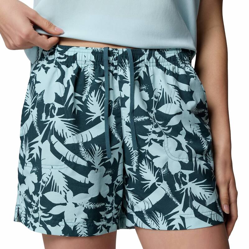 コロンビア レディース ボトムス ハーフパンツ・ショーツ プリント ショートパンツ Women's Columbia Sandy River Printed Shorts III Everblue Botaniflage T｜ReVida 店