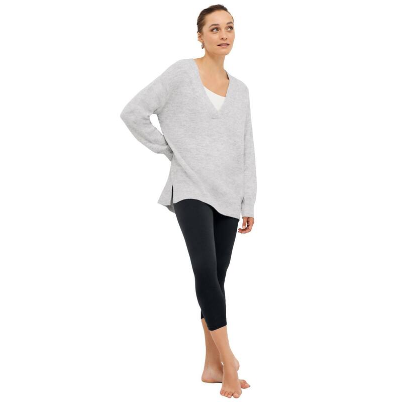 Ellos レディース ボトムス カジュアルパンツ プラスサイズ コットン キャップ レギンス ellos Plusize Cotton Spandex Capri Length Leggings Black ブラック|ReVida 店
