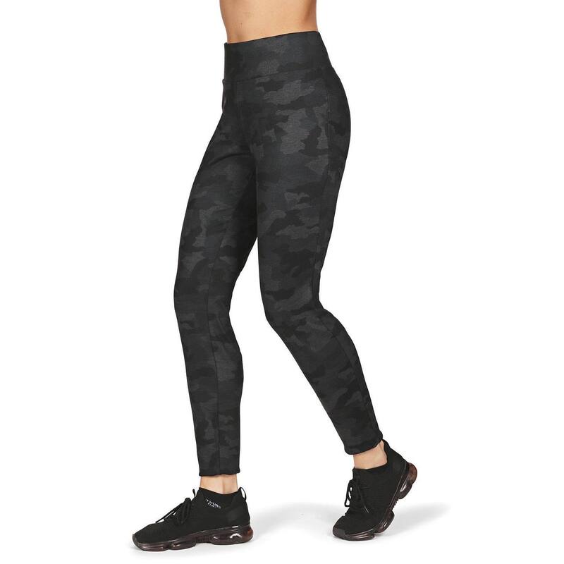 メモイ レディース ボトムス カジュアルパンツ プリント レギンス MeMoi Camouflage Print Shaping Leggings Black ブラック