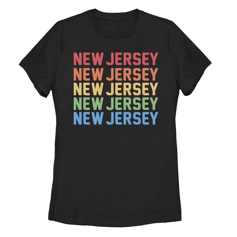 アンブランデッド レディース トップス Tシャツ ジャージー グラフィック Unbranded Juniors' New Jersey Stack Graphic Tee Black ブラック