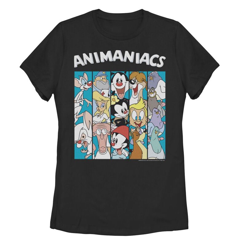アニメキャラクター レディース トップス Tシャツ Licensed Character Juniors' Animaniacs Character Panels Tee Black ブラック 7,110円