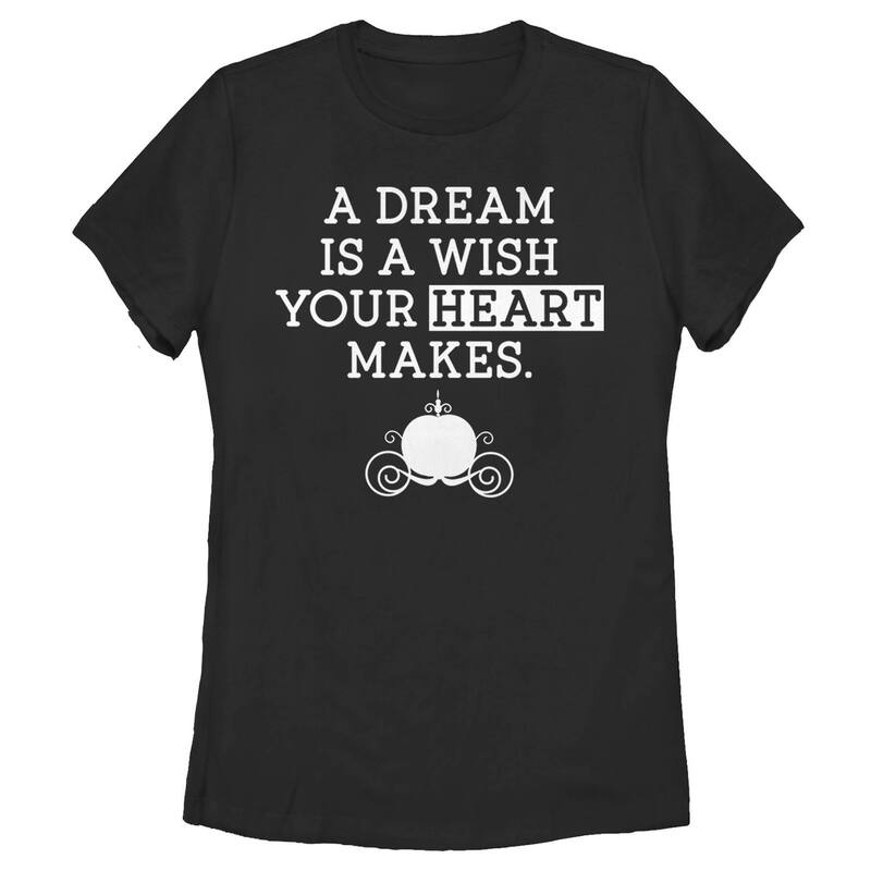 ディズニー レディース トップス Tシャツ グラフィック Disney's Cinderella Juniors' Dream Carriage Graphic Tee Black ブラック